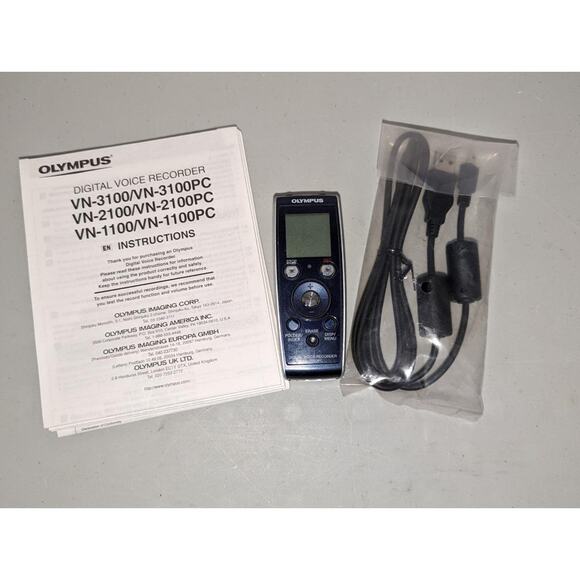 Olympus VN-3100PC Digital Voice Recorder Tested Handheld -1223 - Picture 1 of 2